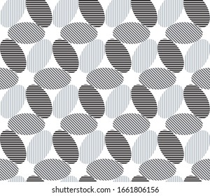 Seamless pattern with oblique black segments(ellipses)