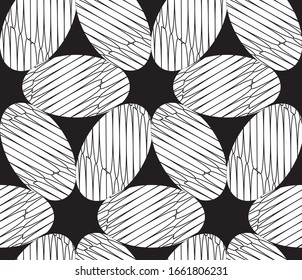 Seamless pattern with oblique black segments(ellipses)