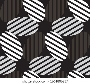 Seamless pattern with oblique black segments(ellipses)