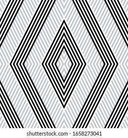 Seamless pattern with oblique black and silver gray segments