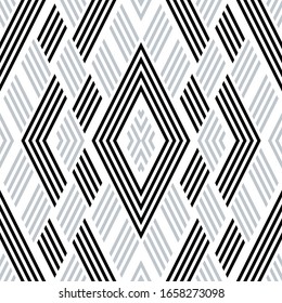 Seamless pattern with oblique black and silver gray segments