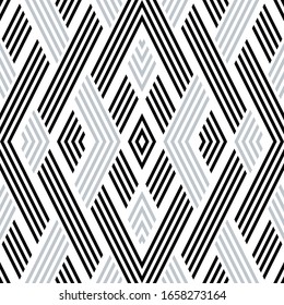 Seamless pattern with oblique black and silver gray segments