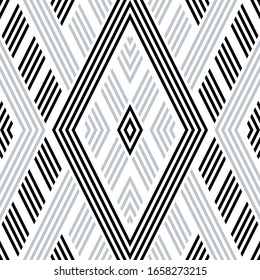 Seamless pattern with oblique black and silver gray segments