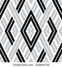 Seamless pattern with oblique black and silver gray segments