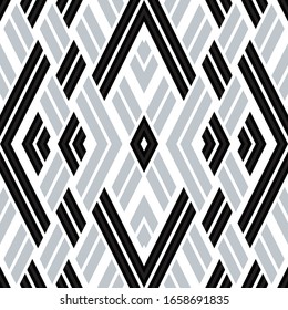 Seamless pattern with oblique black and silver gray segments