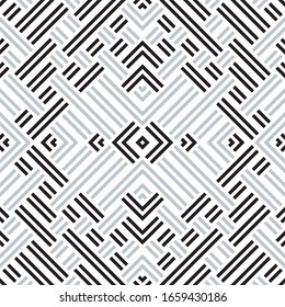 Seamless pattern with oblique black and silver gray segments