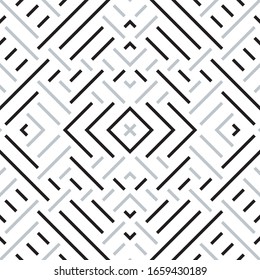 Seamless pattern with oblique black and silver gray segments