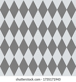 Seamless pattern with oblique black and silver gray  segments