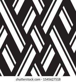 Seamless pattern with oblique black and white segments.
