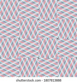 Seamless pattern with oblique colored bands