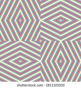 Seamless pattern with oblique colored bands