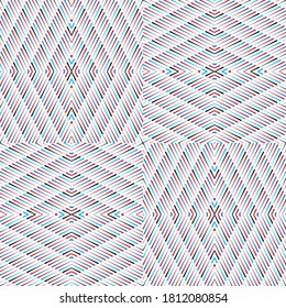 Seamless pattern with oblique colored bands