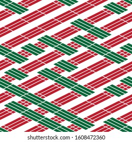 Seamless pattern with oblique colored segments