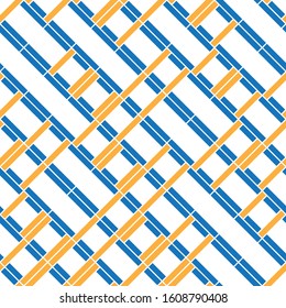 Seamless pattern with oblique colored segments