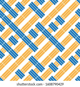 Seamless pattern with oblique colored segments