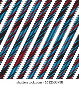 Seamless pattern with oblique colored segments