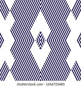 Seamless pattern with oblique colored segments