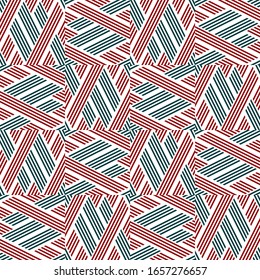 Seamless pattern with oblique colored segments