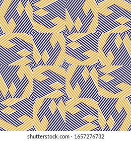 Seamless pattern with oblique colored segments
