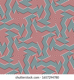 Seamless pattern with oblique colored segments