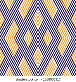 Seamless pattern with oblique colored segments