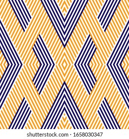 Seamless pattern with oblique colored segments