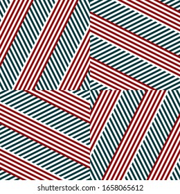 Seamless pattern with oblique colored segments