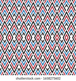 Seamless pattern with oblique colored segments