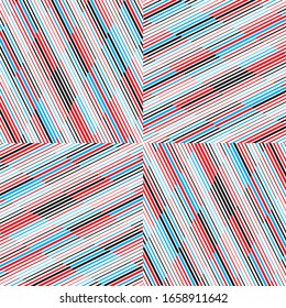 Seamless pattern with oblique colored segments