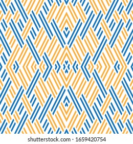 Seamless pattern with oblique colored segments