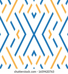 Seamless pattern with oblique colored segments