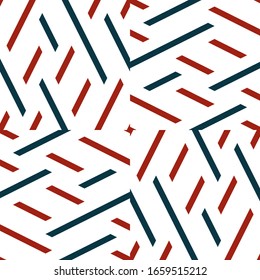 Seamless pattern with oblique colored segments