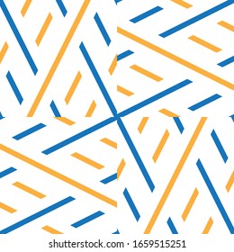 Seamless pattern with oblique colored segments