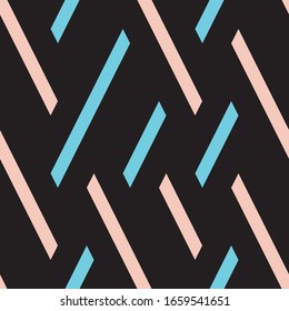 Seamless pattern with oblique colored segments