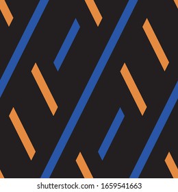 Seamless pattern with oblique colored segments