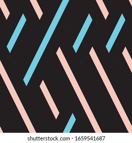 Seamless pattern with oblique colored segments