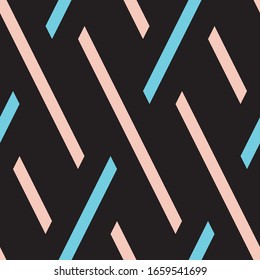 Seamless pattern with oblique colored segments