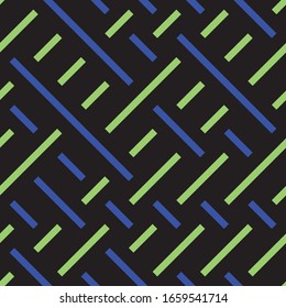 Seamless pattern with oblique colored segments