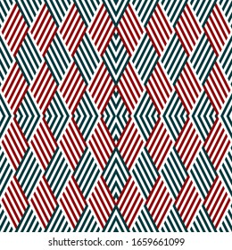 Seamless pattern with oblique colored segments