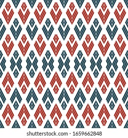 Seamless pattern with oblique colored segments