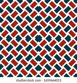 Seamless pattern with oblique colored segments