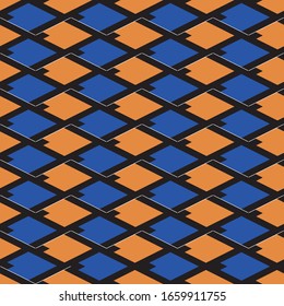 Seamless pattern with oblique colored segments