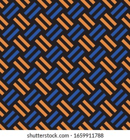 Seamless pattern with oblique colored segments