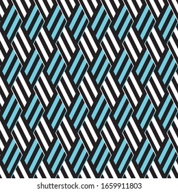 Seamless pattern with oblique colored segments