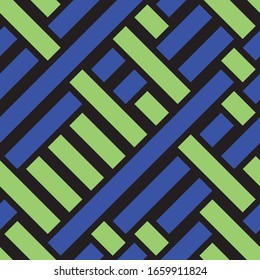 Seamless pattern with oblique colored segments