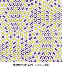 Seamless pattern with oblique colored segments