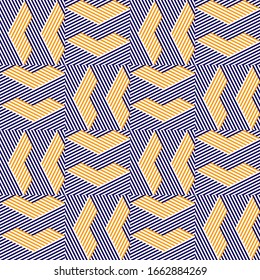 Seamless pattern with oblique colored segments