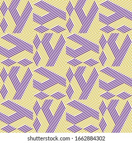 Seamless pattern with oblique colored segments