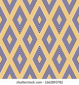 Seamless pattern with oblique colored segments