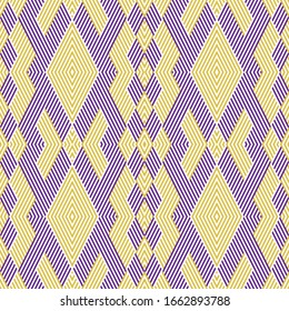 Seamless pattern with oblique colored segments